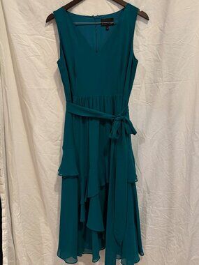 Phase Eight Breesha Tiered Ruffle Dress | Jade Green | US 6 / UK 10